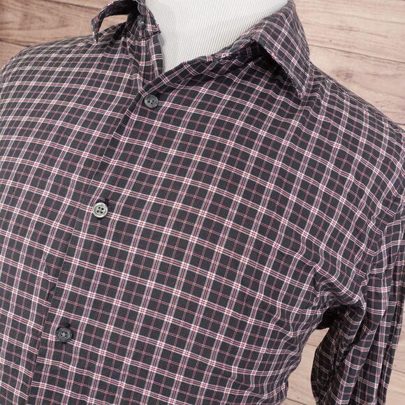 JOHN VARVATOS USA LONG SLEEVE PLAID BUTTON DOWN SHIRT MEN SIZE L LARGE - Picture 2 of 8